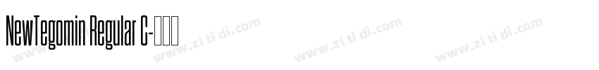 NewTegomin Regular C字体转换